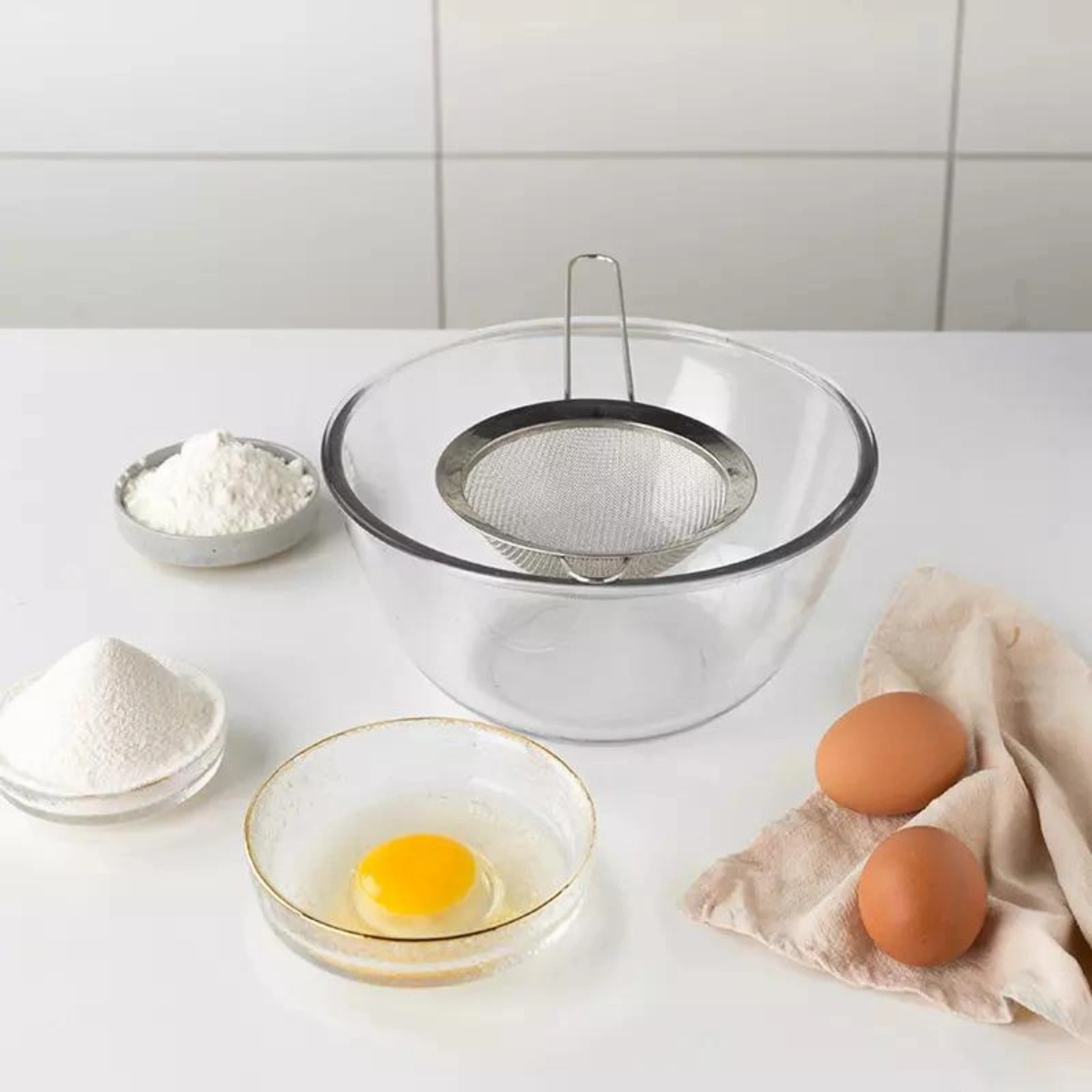 Kit 3 Peneira Coador em aço inox cozinha A7-26 - Imagem 6