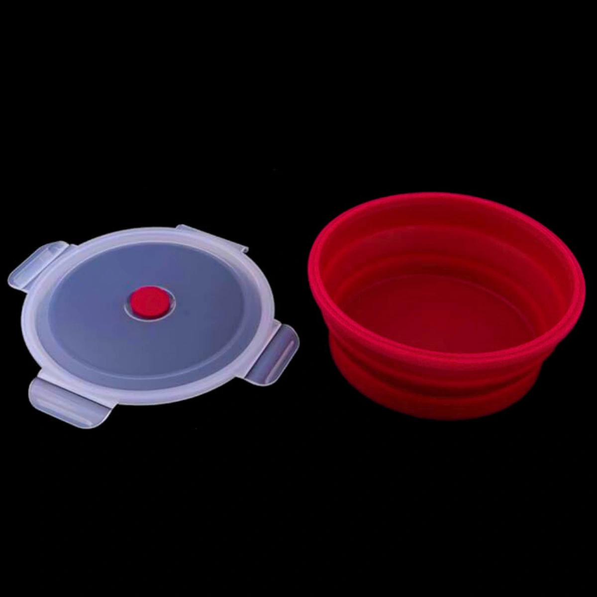 Pote De Silicone Dobrável Retrátil Com Tampa Hermético - Imagem 6