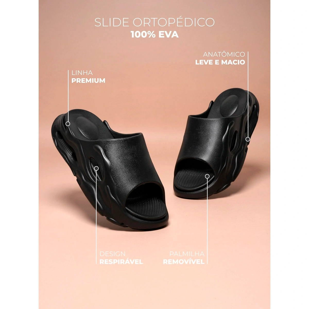 Chinelo Masculino Nuvem Palmilha Removível - Imagem 3