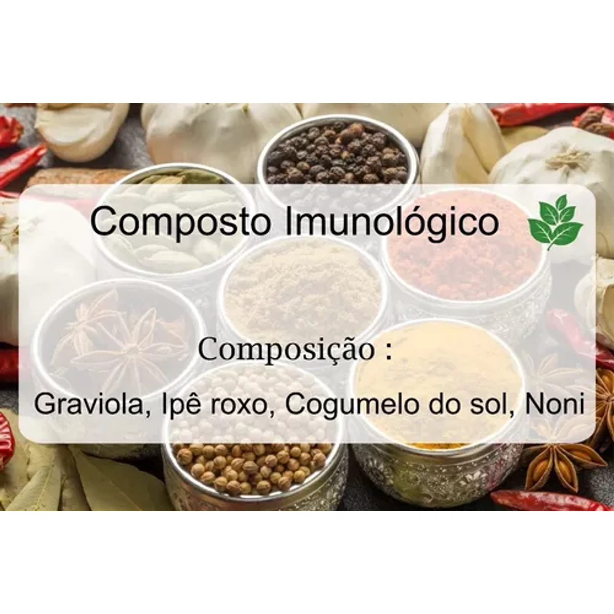 Composto Imunológico 500mg 60 cápsulas - Imagem 2