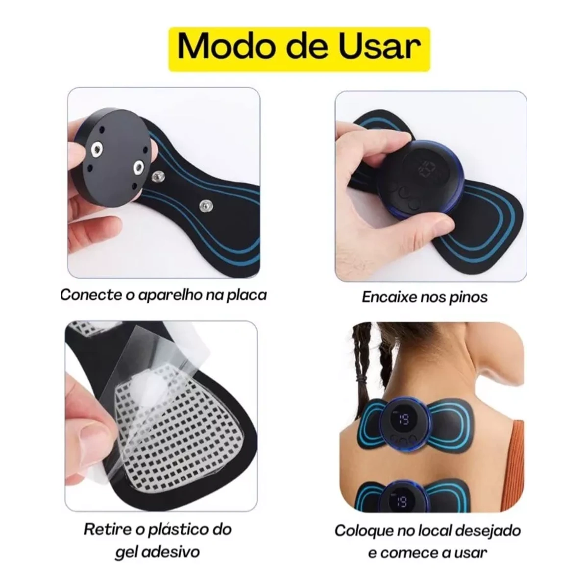Mini Massageador Portátil Corporal Elétrico - Imagem 7