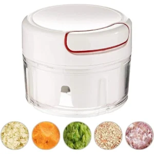 Mini Processador de Alimentos 2 Lâminas Triturador Manual