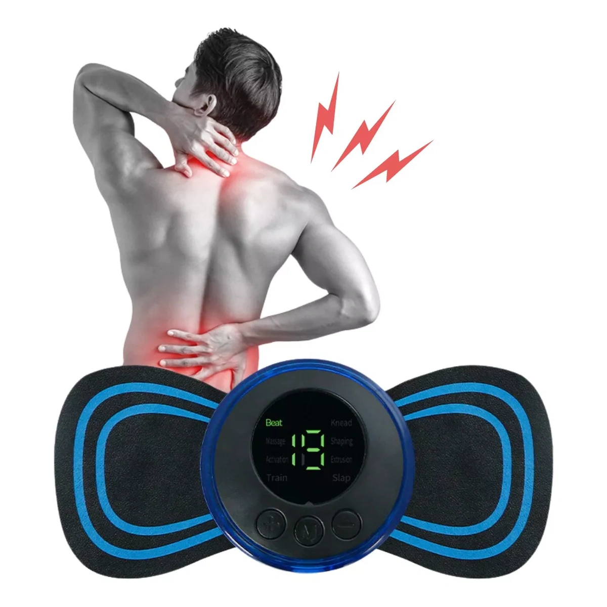 Kit 2 Massageador Elétrico Portátil Recarregável Coluna - Imagem 2